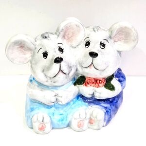 Vintage couple mouse lovers piggy bank Vintage kitch